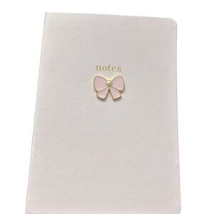 NWT Pink Coquette Girl Hardcover A5 Lined Journal Notebook 3D Pink Bow Accent
